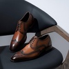 image:imageJousen Mens Dress Shoes Leather Wingtip Oxford ShoesAmy9215premium Leatheryellowbrown