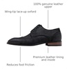 image:imageJousen Mens Dress Shoes Leather Wingtip Oxford ShoesAmy9215sudeblack