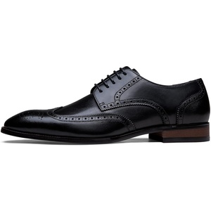 image:imageJousen Mens Dress Shoes Leather Wingtip Oxford ShoesAmy9215premium Leatherblack