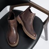 image:imageJousen Mens Chelsea Boots Casual Slip On Ankle Boots with Memory FoamBonded Leatheramy8141abrown