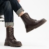image:imageJousen Mens Combat Boots Casual Fashion Motorcycle BootsAmy8415brown