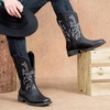 image:imageJousen Mens Cowboy Boots Square Toe Retro Western BootsAmy8435blackv