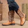 image:imageJousen Mens Cowboy Boots Square Toe Retro Western BootsAmy8435brownv