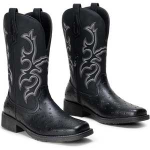image:imageJousen Mens Cowboy Boots Square Toe Retro Western BootsAmy8435blackv
